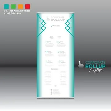 Roll up banner for any best use Stock Illustration