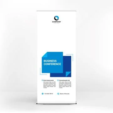 Roll-up banner design, creative geometric background for photo and text, mode Stockillustratie