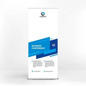 Roll-up banner design, creative geometric background for photo and text, mode 스톡 일러스트