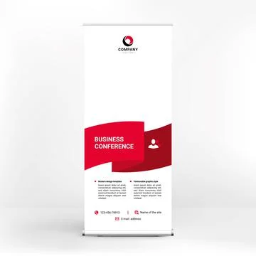 Roll-up banner design, creative geometric background for photo and text, mode Stock Illustration