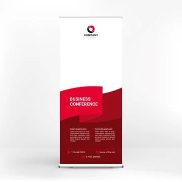 Roll-up banner design, creative geometric background for photo and text, mode Stockillustratie