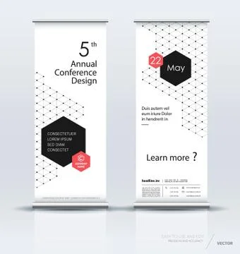 Roll up banner design Stock Illustration