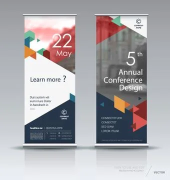 Roll up banner design Stock Illustration