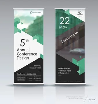 Roll up banner design Stock Illustration