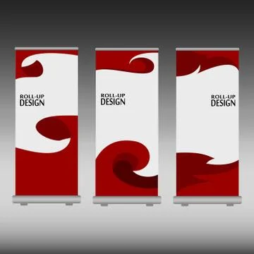 Roll up banner Stock Illustration