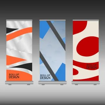 Roll up banner Stock Illustration