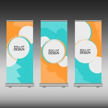 Roll up banner Stock Illustration
