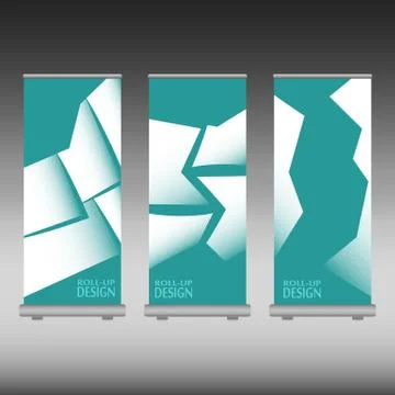 Roll up banner Stock Illustration