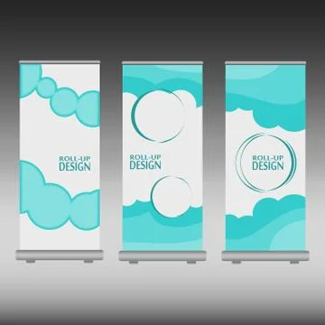 Roll up banner Stock Illustration