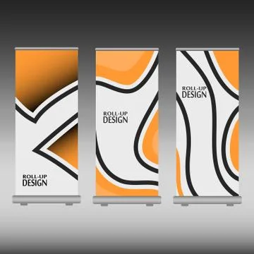 Roll up banner Stock Illustration