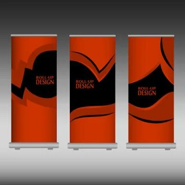 Roll up banner Stock Illustration