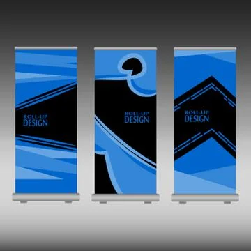 Roll up banner Stock Illustration