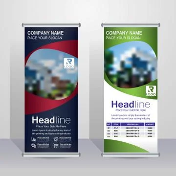 Roll Up Banner Stock Illustration