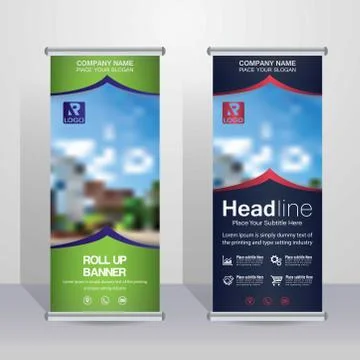 Roll Up Banner Stock Illustration