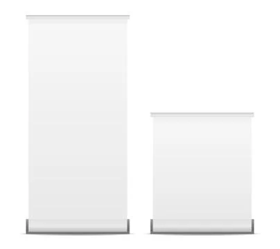 Roll up banner mockup Stock Illustration