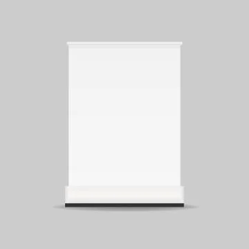 Roll up Banner Mockup Stock Illustration