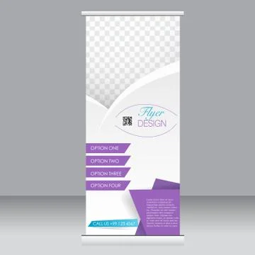 Roll up banner stand template. Abstract background for design Stock Illustration