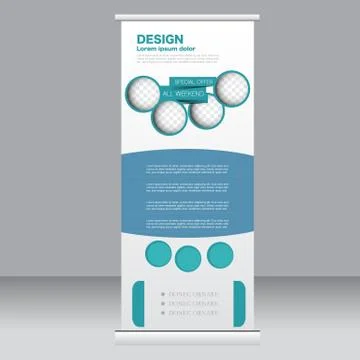 Roll up banner stand template. Abstract background for design Stock Illustration
