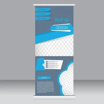Roll up banner stand template. Abstract background for design Stock Illustration