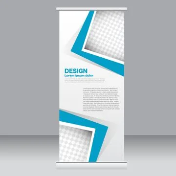 Roll up banner stand template. Abstract background for design Stock Illustration