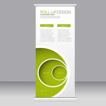Roll up banner stand template. Abstract background for design Stock Illustration