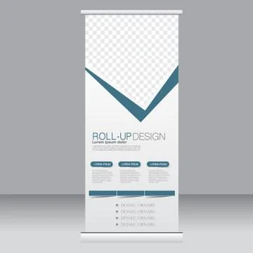 Roll up banner stand template. Abstract background for design Stock Illustration