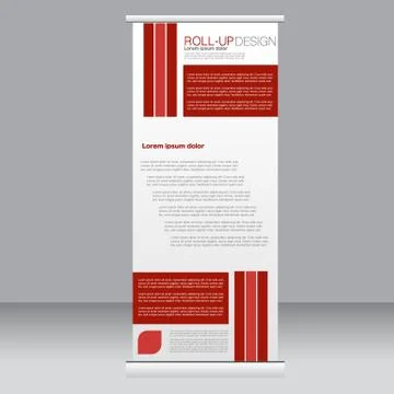 Roll up banner stand template. Abstract background for design Stock Illustration