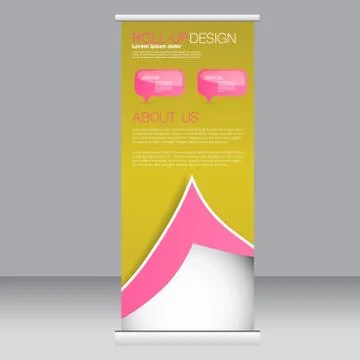 Roll up banner stand template. Abstract background for design Stock Illustration