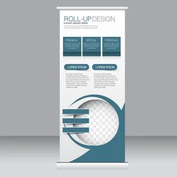 Roll up banner stand template. Abstract background for design Stock Illustration