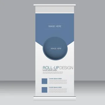 Roll up banner stand template. Abstract background for design Stock Illustration