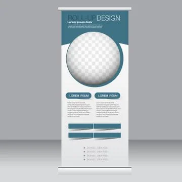 Roll up banner stand template. Abstract background for design Stock Illustration