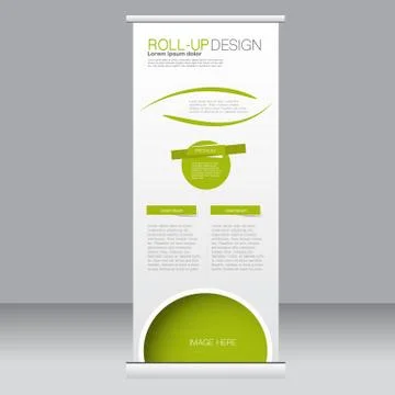 Roll up banner stand template. Abstract background for design Stock Illustration