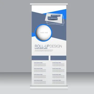 Roll up banner stand template. Abstract background for design Stock Illustration