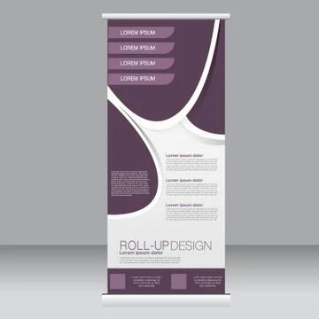 Roll up banner stand template. Abstract background for design Stock Illustration