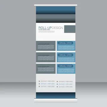 Roll up banner stand template. Abstract background for design Stock Illustration