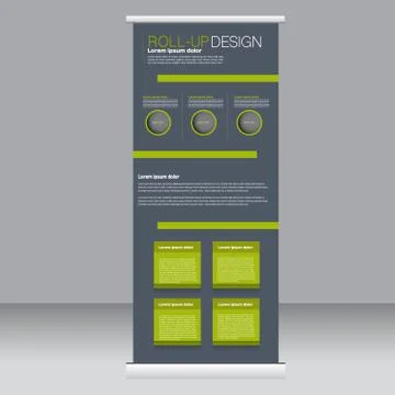 Roll up banner stand template. Abstract background for design Illustrazione stock