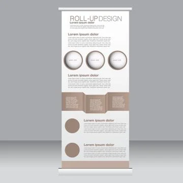 Roll up banner stand template. Abstract background for design Stock Illustration