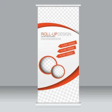 Roll up banner stand template. Abstract background for design Stock Illustration