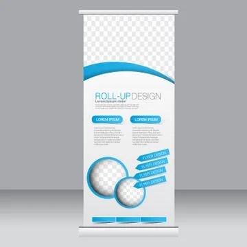 Roll up banner stand template. Abstract background for design Stock Illustration