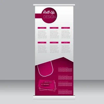 Roll up banner stand template. Abstract background for design Stock Illustration