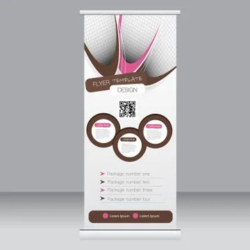 Roll up banner stand template. Abstract background for design Stock Illustration