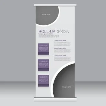 Roll up banner stand template. Abstract background for design Stock Illustration