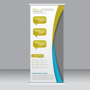 Roll up banner stand template. Abstract background for design Stock Illustration