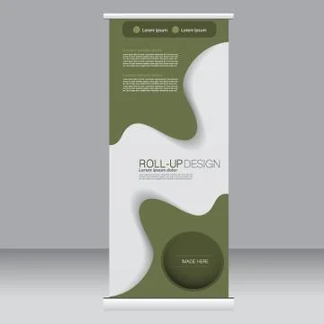 Roll up banner stand template. Abstract background for design Stock Illustration