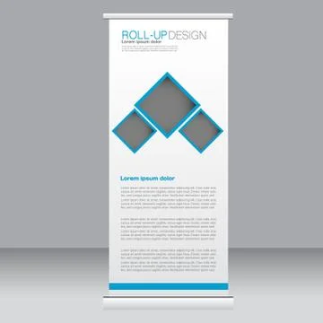 Roll up banner stand template. Abstract background for design Stock Illustration