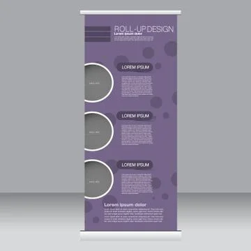 Roll up banner stand template. Abstract background for design Stock Illustration