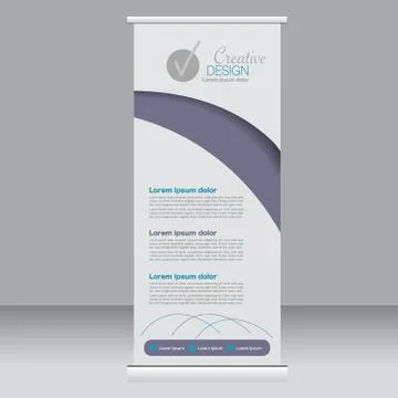 Roll up banner stand template. Abstract background for design Stock Illustration