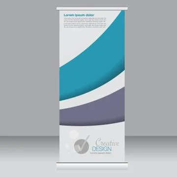 Roll up banner stand template. Abstract background for design Stock Illustration