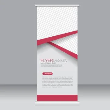 Roll up banner stand template. Abstract background for design Stock Illustration
