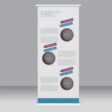 Roll up banner stand template. Abstract background for design Stock Illustration